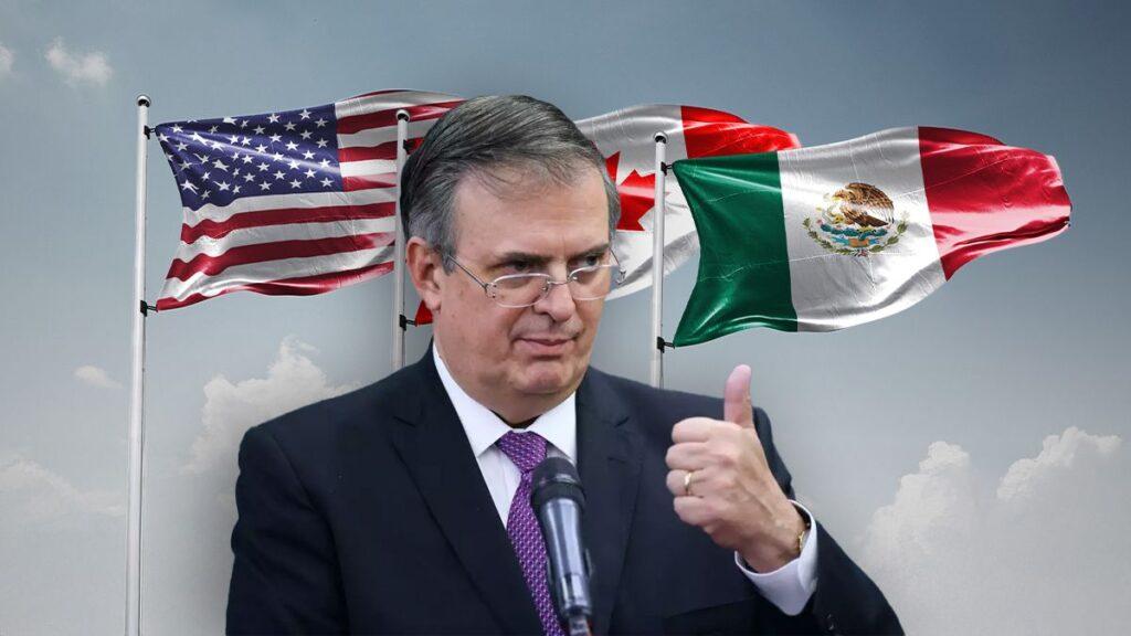Municipio-de-galeana 2 - La Razón Nl Politician in a Suit Giving a Thumbs Up with the Us, Canadian, and Mexican Flags in the Background While Speaking at a Microphone. - La Razón Nl